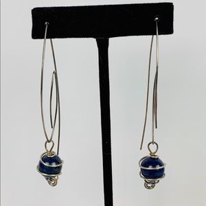 Earrings Lapis Lazuli Sterling Silver Handmade